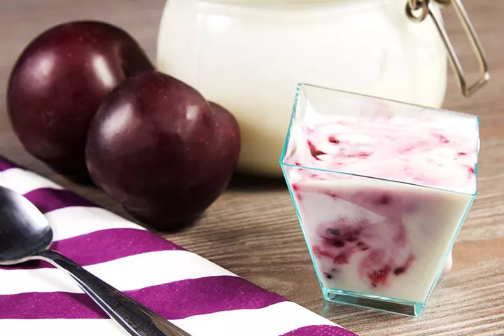 Plum puree with yogurt recipe for baby