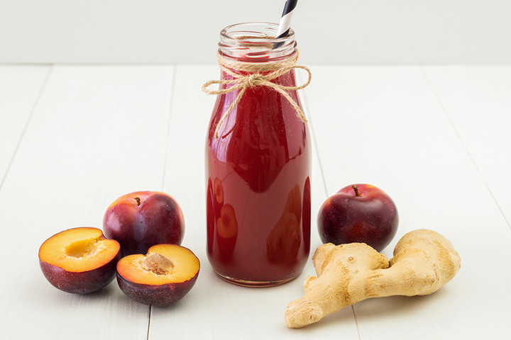 Plum and ginger smoothie recipe for baby