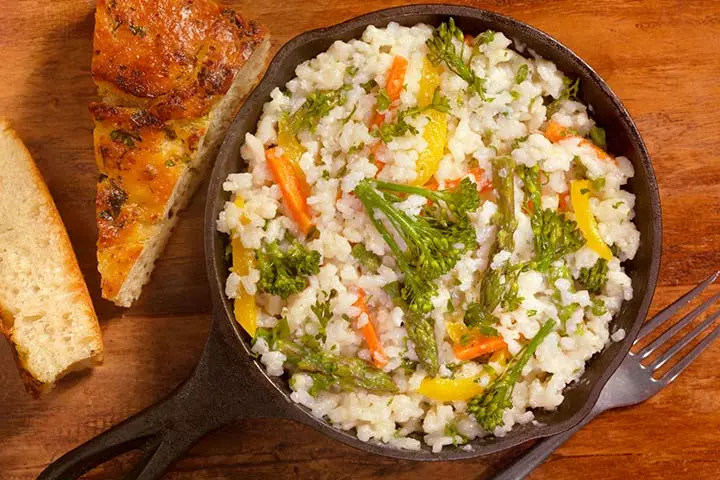 Pot risotto with veggies recipe for kids