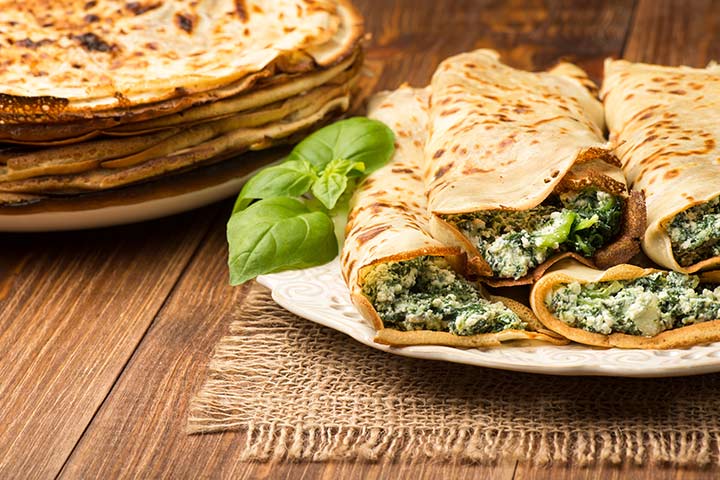 Spinach rolls vegetarian recipe for kids