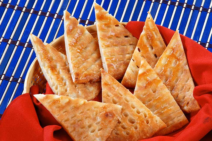 Stuffed triangle paranthas, Indian food recipes for toddlers