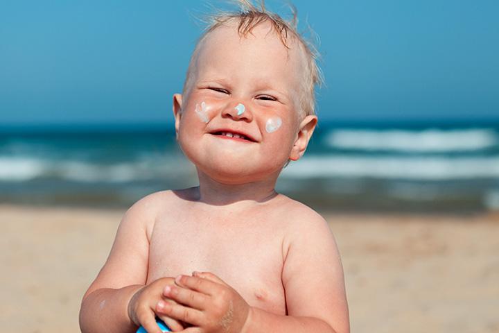 sunscreen on 3 month old