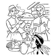 Thanksgiving Dinner coloring page