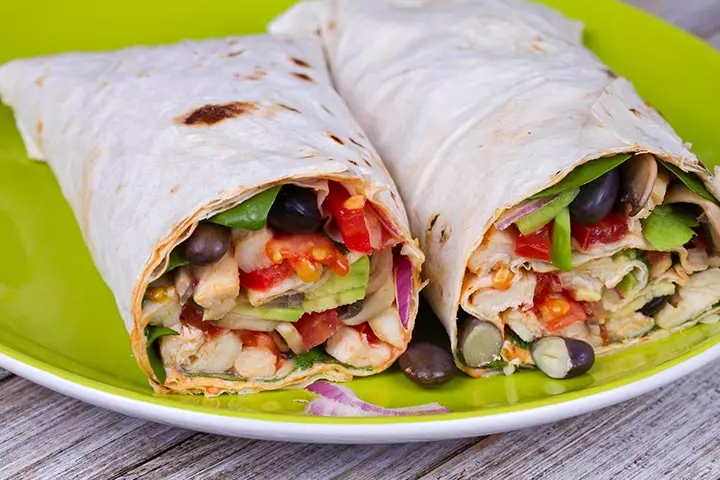 Turkey and bean burrito recipe for kids