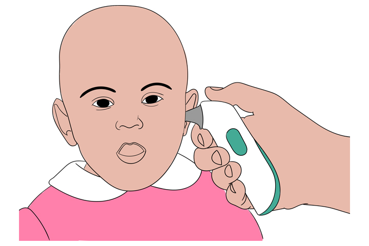 How to take baby's ear canal temperature with digital thermometer