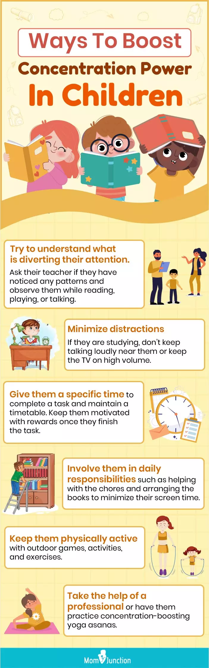 ways to boost concentration power in children (infographic)
