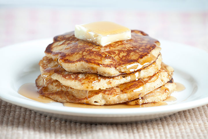Whole wheat buttermilk pancake food idea for 15-month-old baby