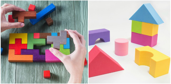 Wooden shapes puzzle, shape-learning game for kids