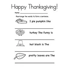 Worksheet Thanksgiving coloring page_image