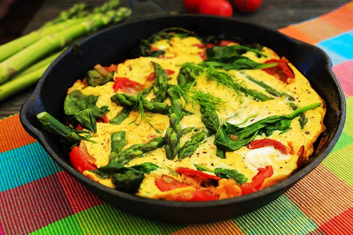Eggs and asparagus for babies