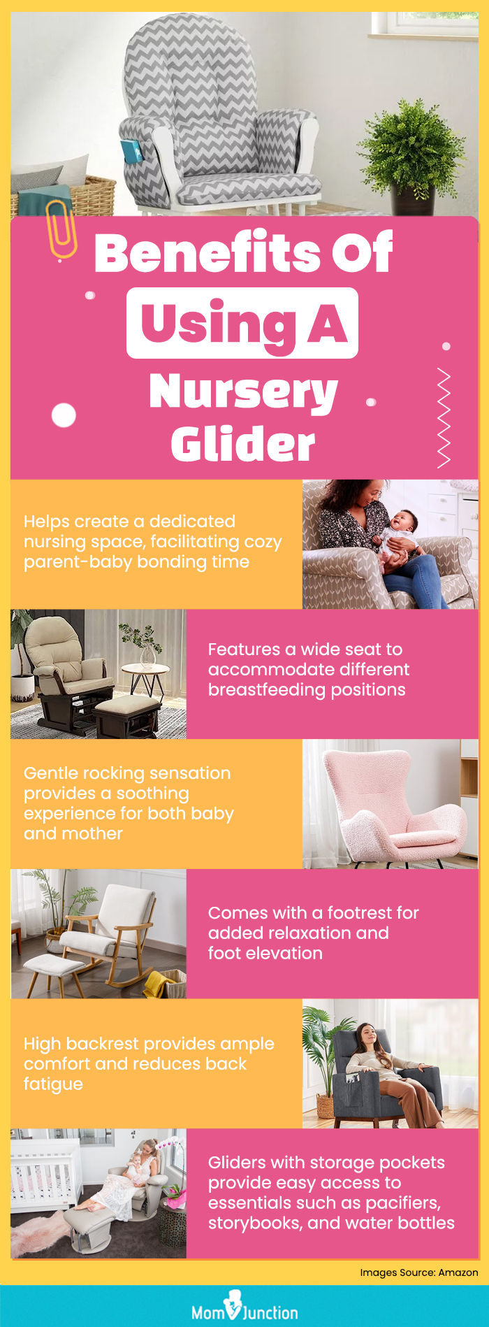 Benefits Of Using A Nursery Glider (infographic)