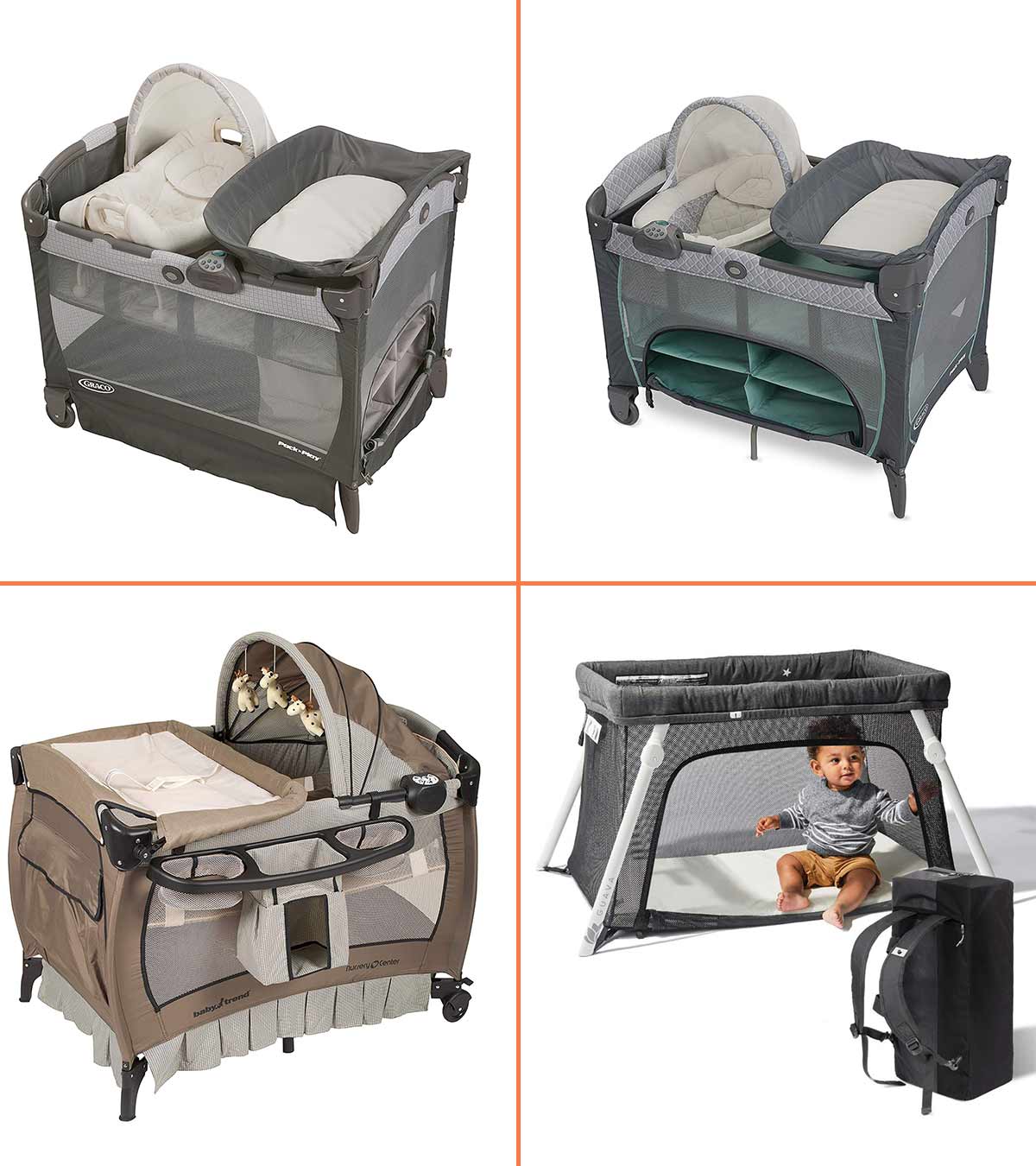 playpen with bassinet and changing table