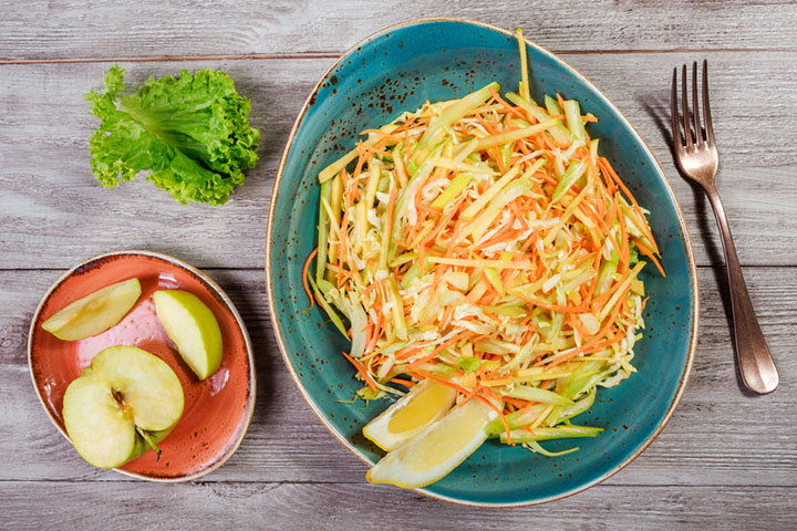 Carrot and apple salad for toddlers