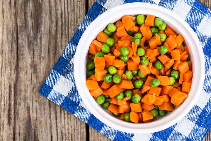 Carrots and peas for toddlers
