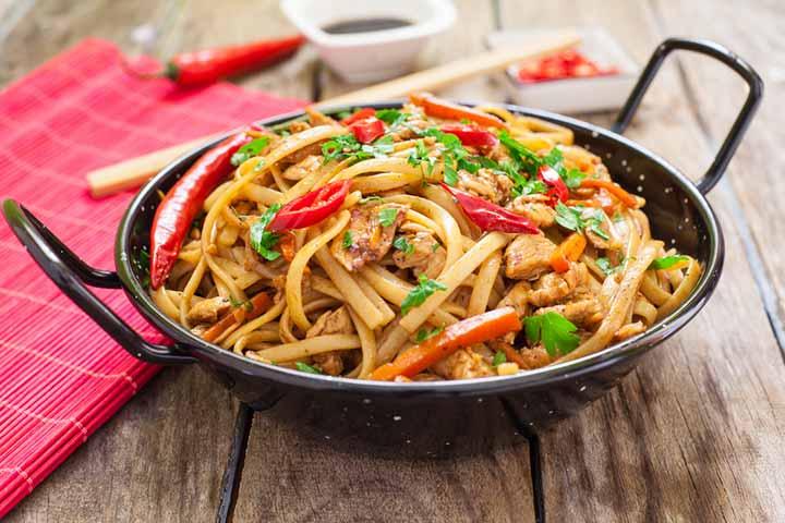 Chicken chow mein Chinese recipe for kids