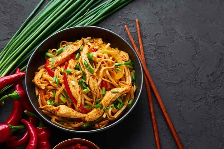 Chicken chow mein for kids