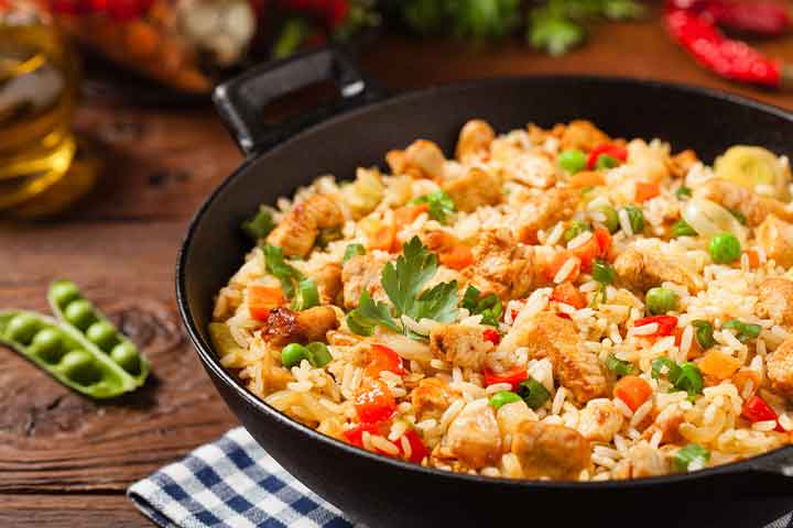 Chicken fried rice for kids