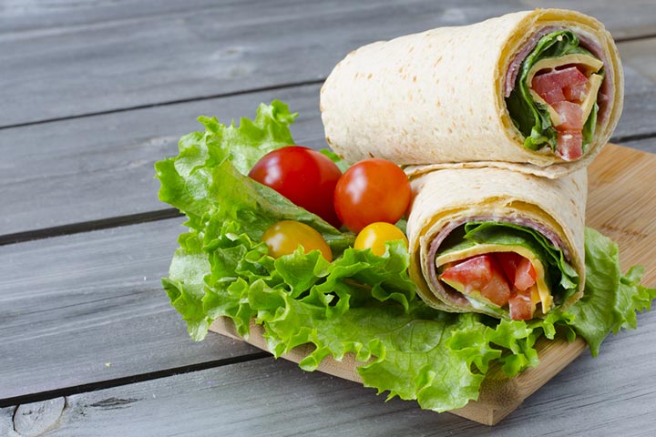 Chicken wrap healthy breakfast ideas for teens
