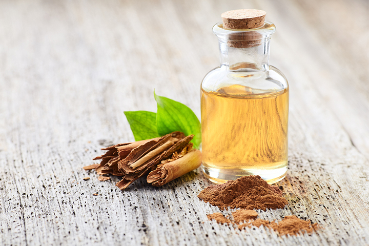 Cinnamon essential oil is believed to promote skin health