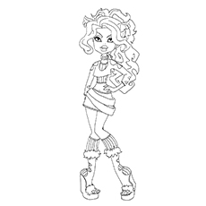 Clawdeen Wolf Monster High coloring page