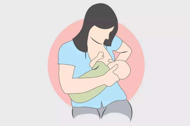 Cross cradle hold as breastfeeding techniques