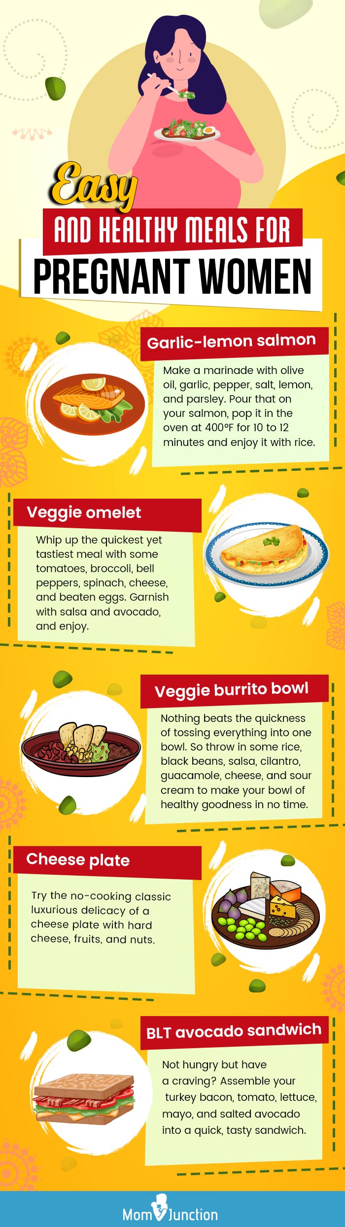 easy and healthy meals for pregnant women (infographic)