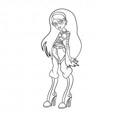 monster high coloring pages ghoulia yelps monster