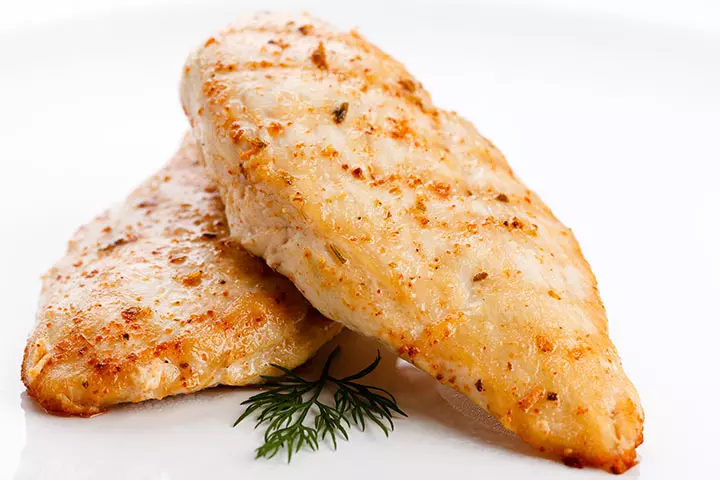 Parmesan-Chicken with Greek yogurt for babies