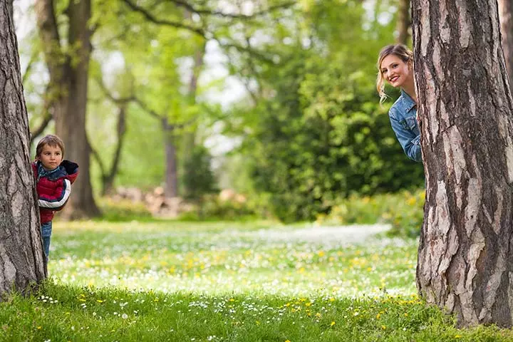 Hide and seek kids game to play at the park