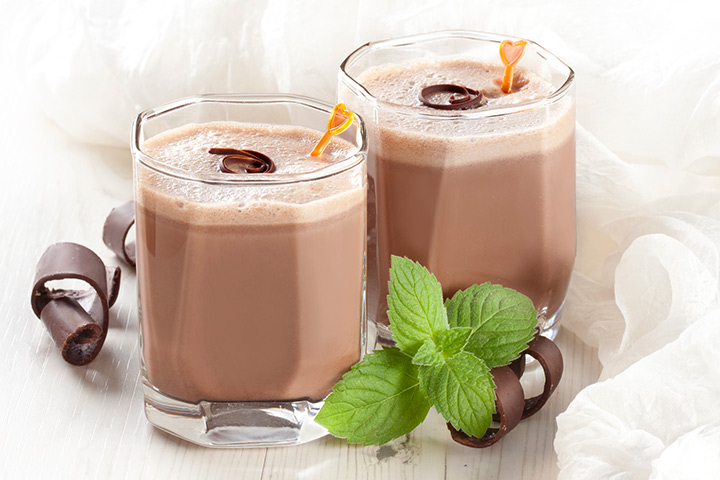 Icy chocolate milkshake for baby shower mocktail recipe