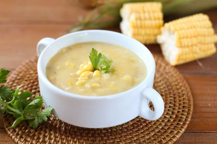 Indo-Chinese sweet corn soup, Chinese Recipes For Kids