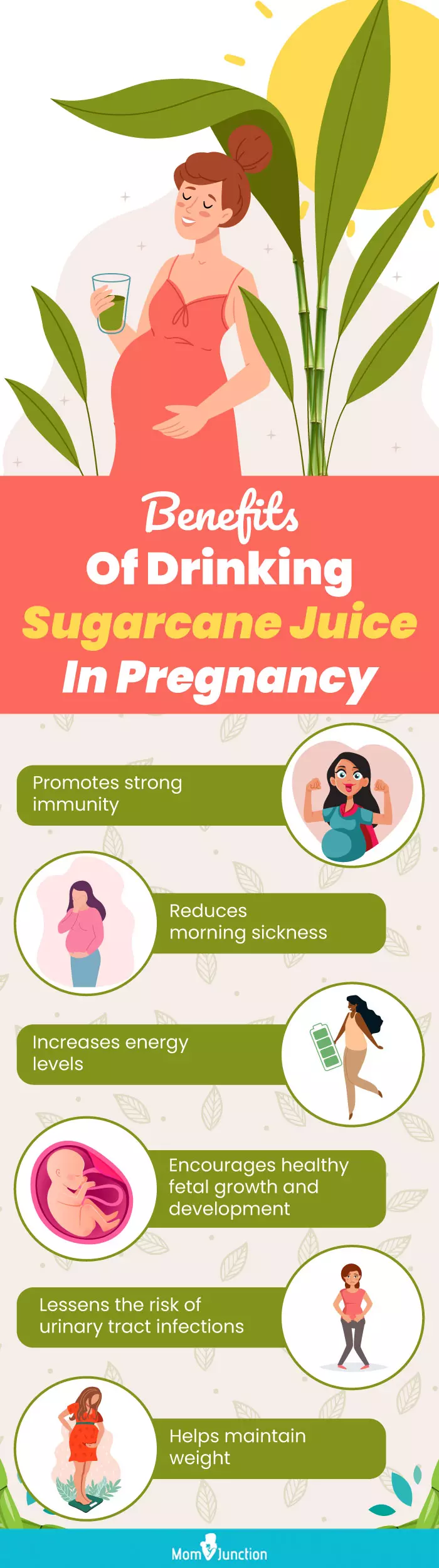 benefits of drinking sugarcane juice in pregnancy (infographic)