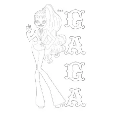 Lady Gaga Monster High coloring page