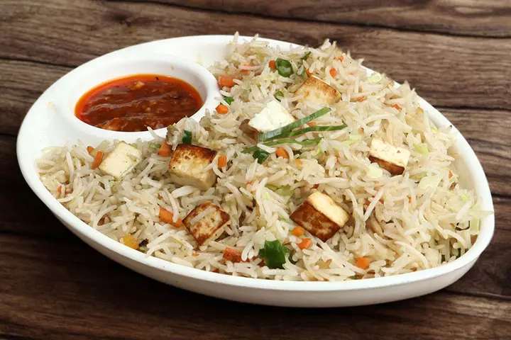 Paneer vegetable fried rice, Chinese Recipes For Kids