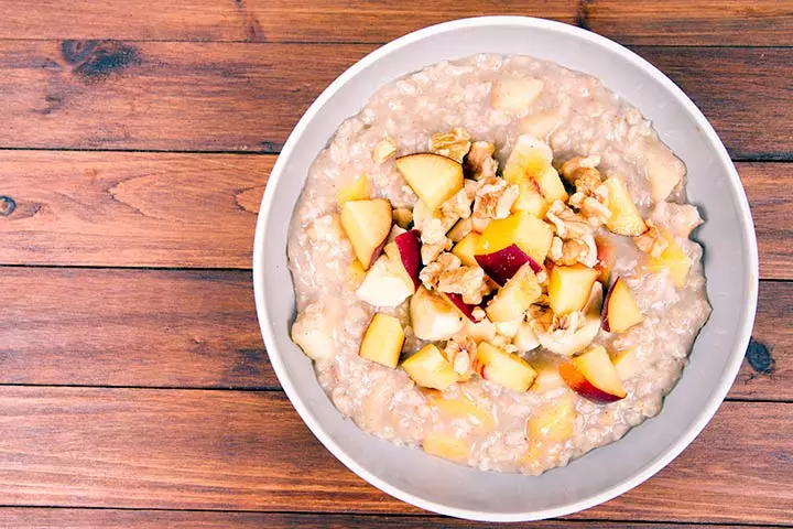 Peach and rice flour porridge recipe peaches for babies