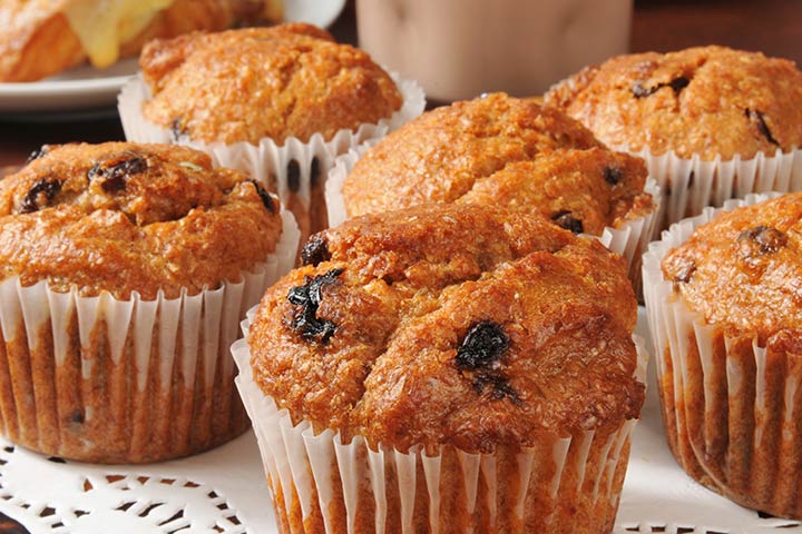 Raisin muffins breakfast recipe for toddlers