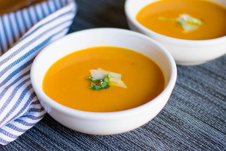 Roasted carrot soup recipe for toddlers