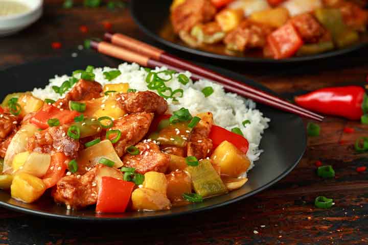 Sweet and sour chicken for kids