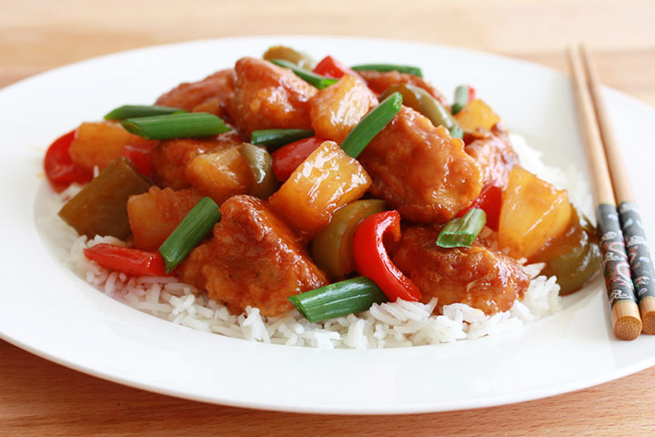 Sweet and sour chicken Chinese recipe for kids
