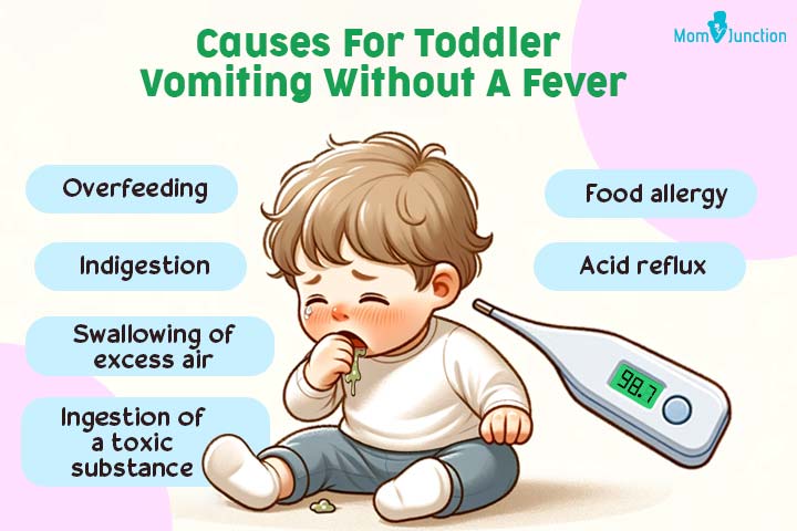 Causes of toddler vomiting but no fever