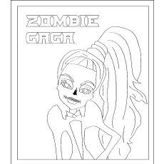 Zombie Gaga Monster High coloring page