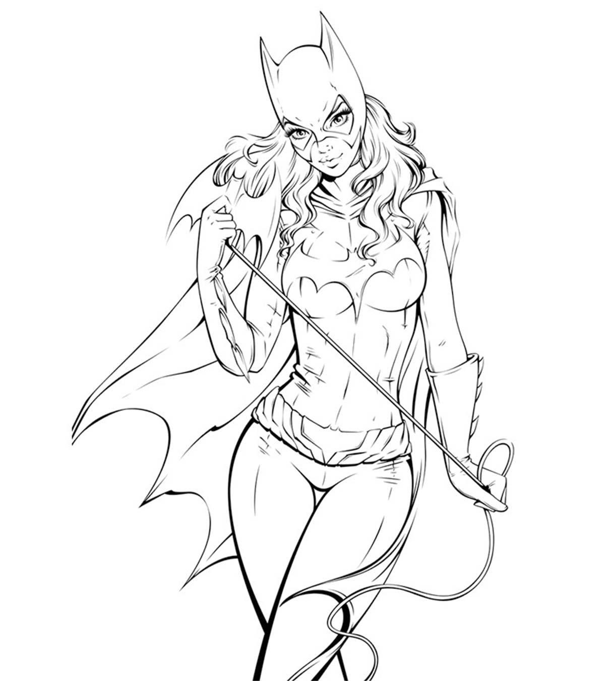 Batgirl Line Drawing.
