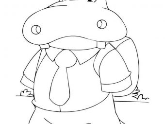 10 Cute Hippo Coloring Pages For Toddlers