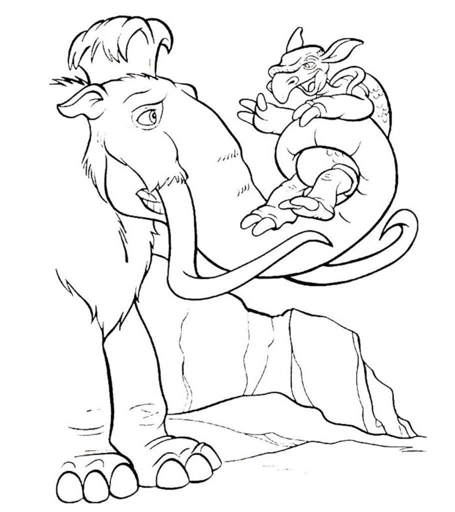 10 Cute Ice Age Coloring Pages For Your Toddler.