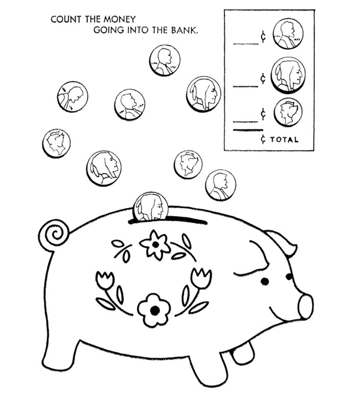 10 Piggy Bank Coloring Pages For Your Little Ones