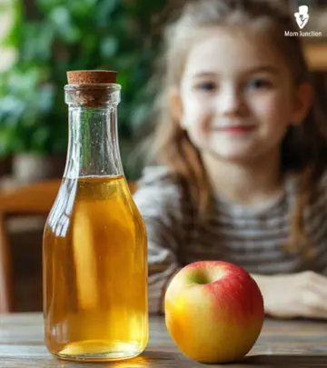 Add it to plain water or foods like soups to help your kid receive ACV’s benefits.