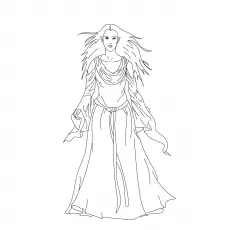 Arwen from Lord Of The Rings coloring page_image