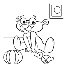 Baby Pink Panther coloring page