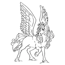 Beautiful Pegasus coloring page_image