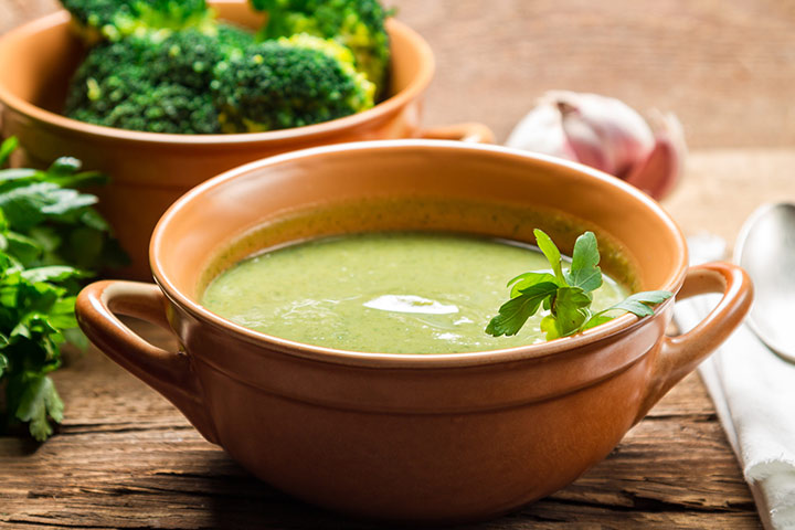 Broccoli and Stilton soup, broccoli in pregnancy